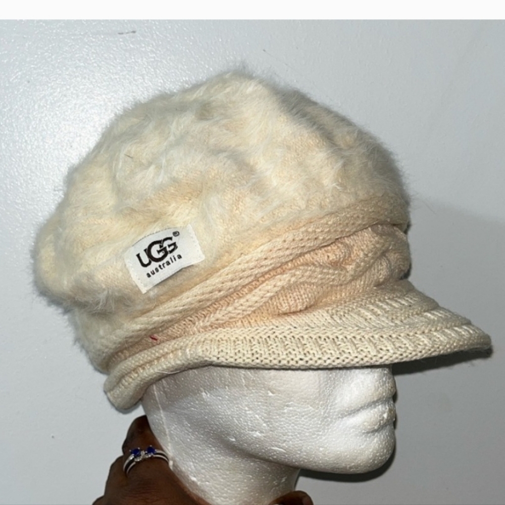 UGG Women's Fluffy Cream Knit Hat